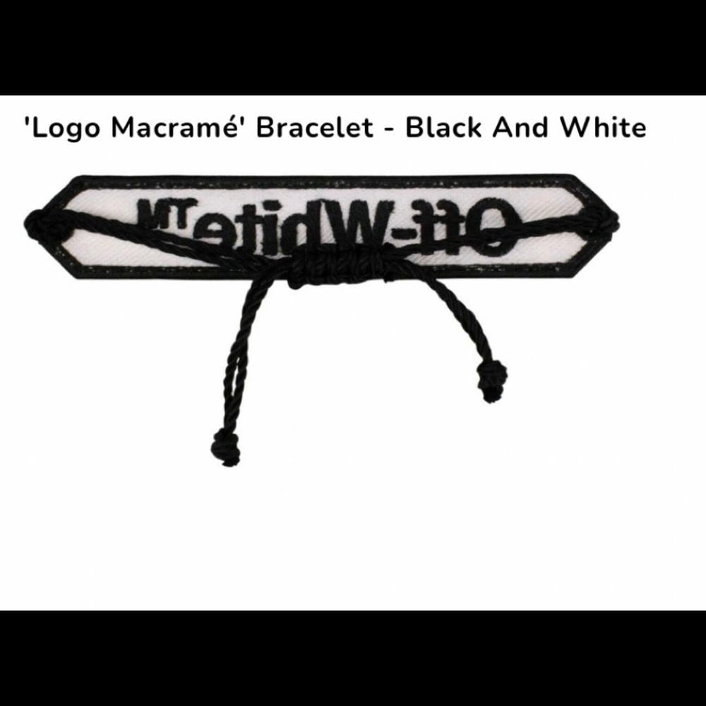 HP💥Virgil Abloh 🤍🖤 Off-White™️macramé bracelet - Picture 6 of 6
